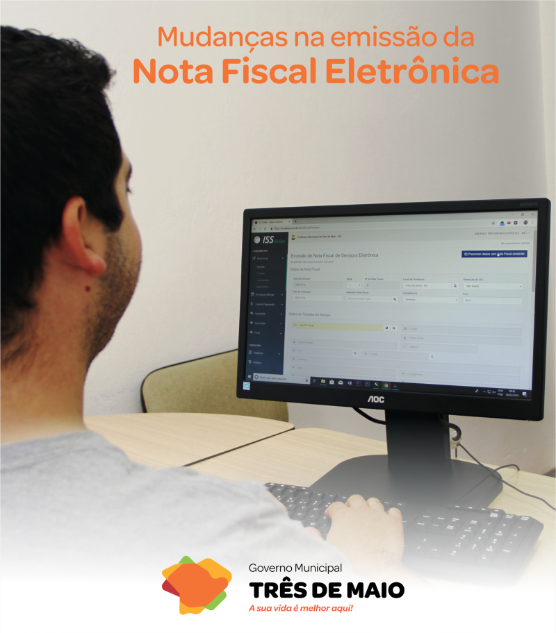 Emissão de Nota Fiscal Eletrônica passará a ser obrigatória em Três de Maio 